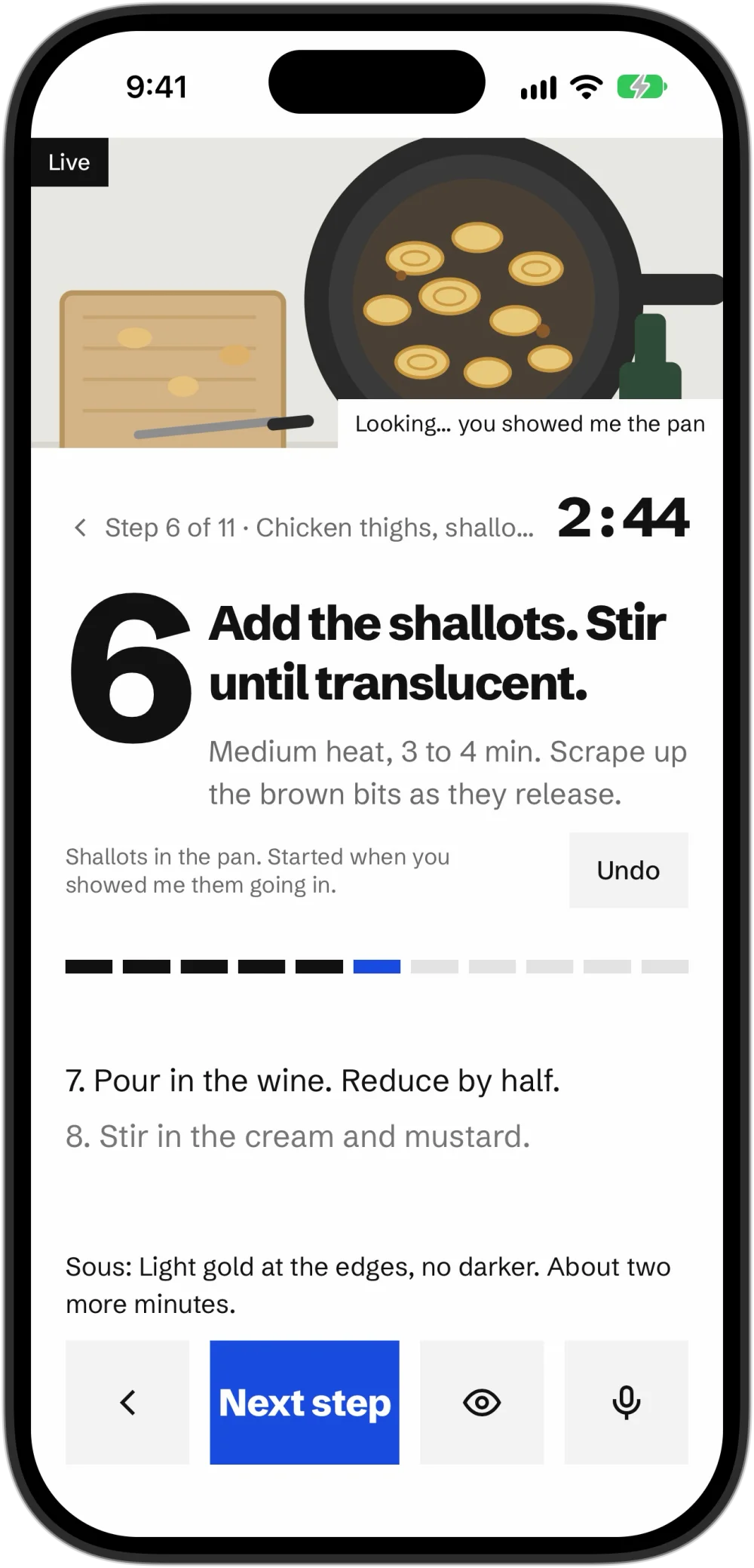 The same cook on iPhone.